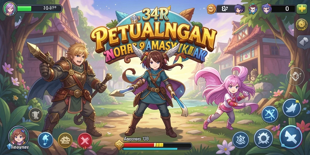 Tampilan gameplay yang memukau dari 34R, pengalaman Anime tak terlupakan.