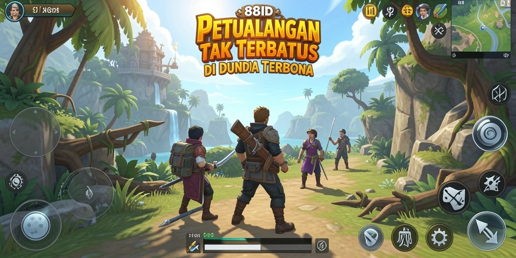 Tangkapan layar menampilkan gameplay 88ID di dunia terbuka yang luas.