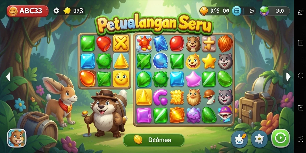 Tampilan permainan ABC33 yang penuh warna dan menarik.