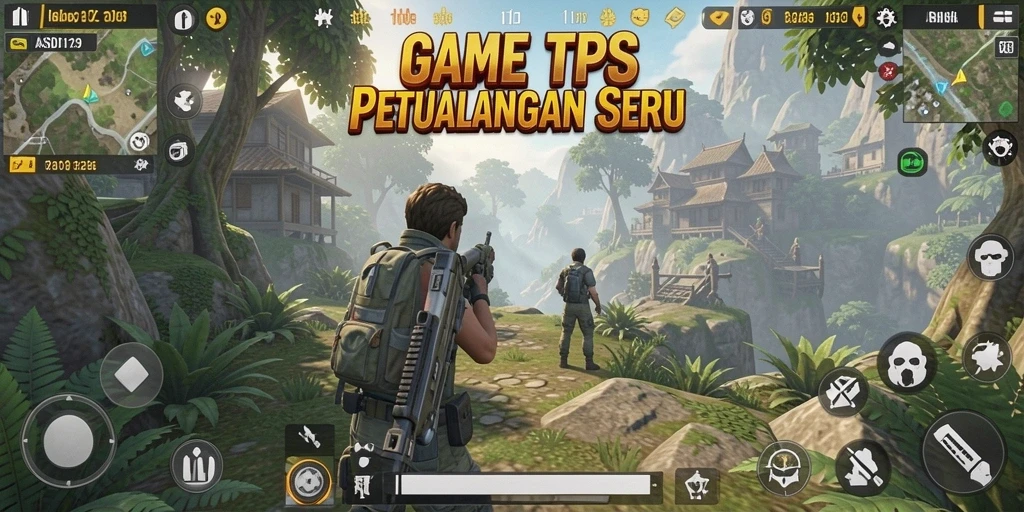 Tangkapan layar gameplay menunjukkan aksi seru dalam ASD123.
