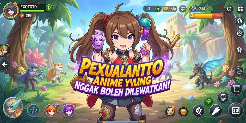 Gameplay menarik EXOTOTO dengan karakter anime yang beragam.