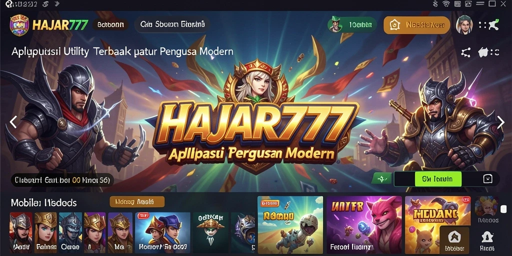 Tangkapan layar utama HAJAR777 menampilkan antarmuka pengguna yang ramah.
