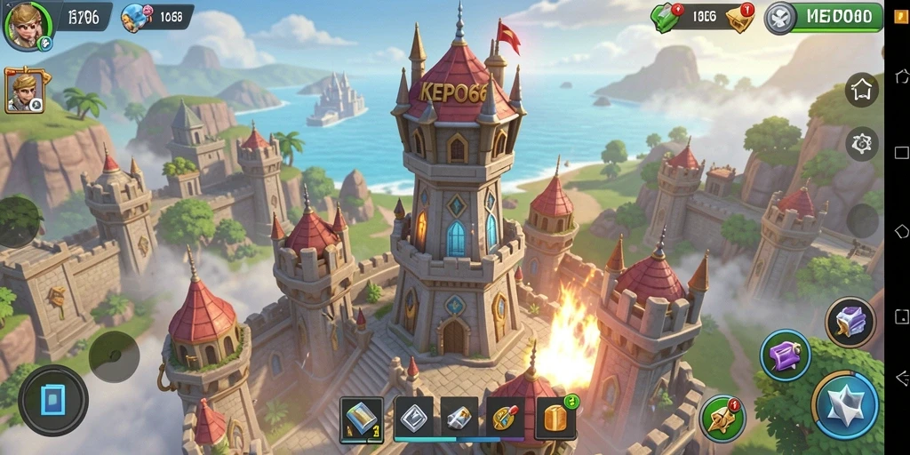 Gameplay KEPO66 menunjukkan pertahanan menara yang dinamis dan strategis.