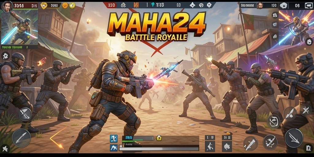 Gameplay seru di arena Battle Royale MAHA24 dengan aksi mendebarkan.