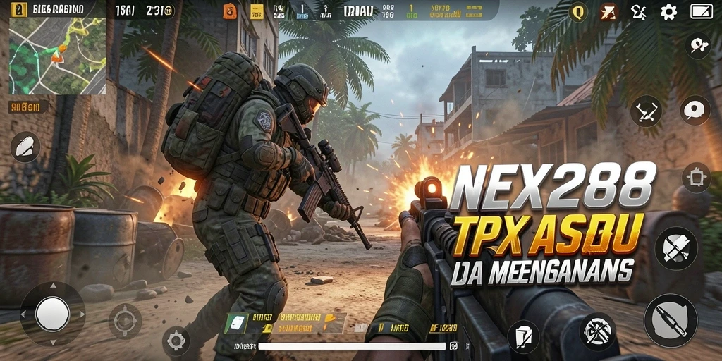 Tangkapan layar menunjukkan aksi intens dalam gameplay TPS.