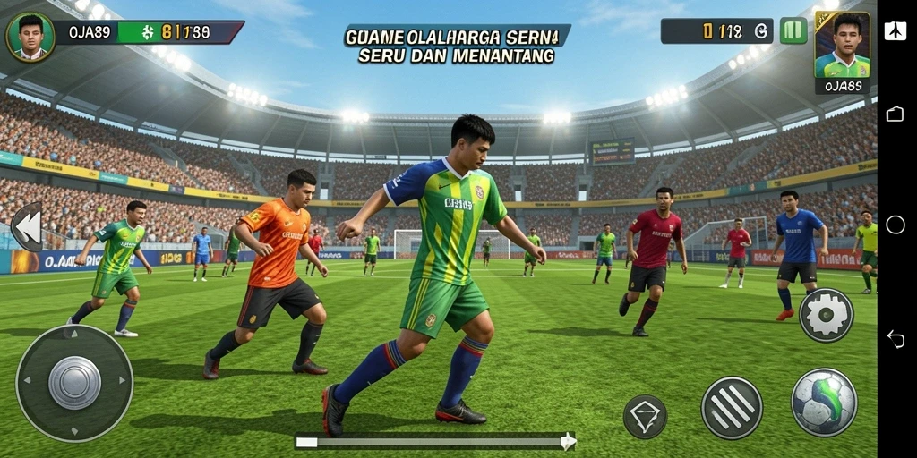Tampilan seru gameplay OJA89 dengan aksi olahraga yang mendebarkan.