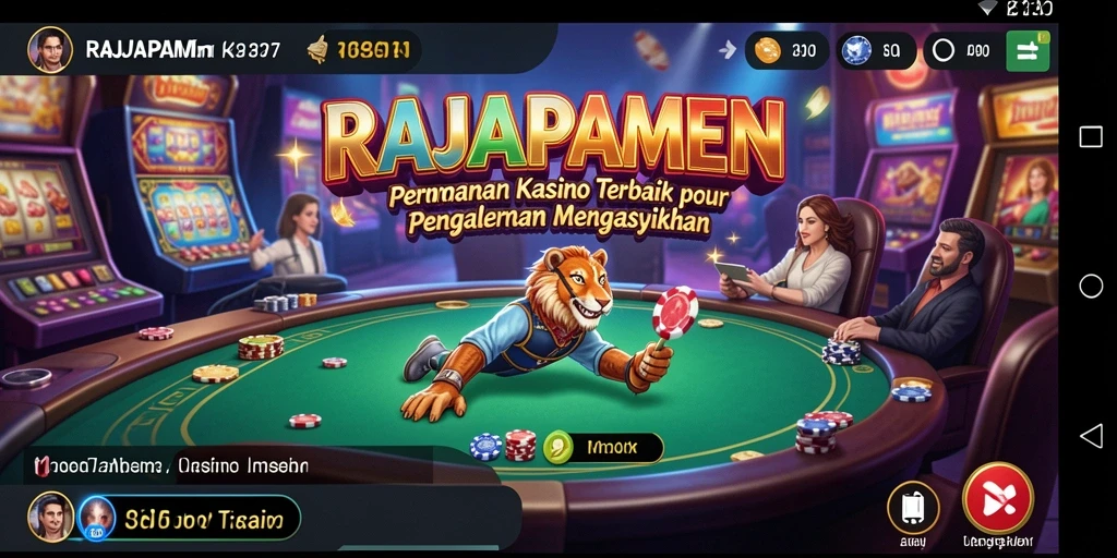 Tampilan gameplay RAJAPAMEN saat bermain Kasino yang mendebarkan.